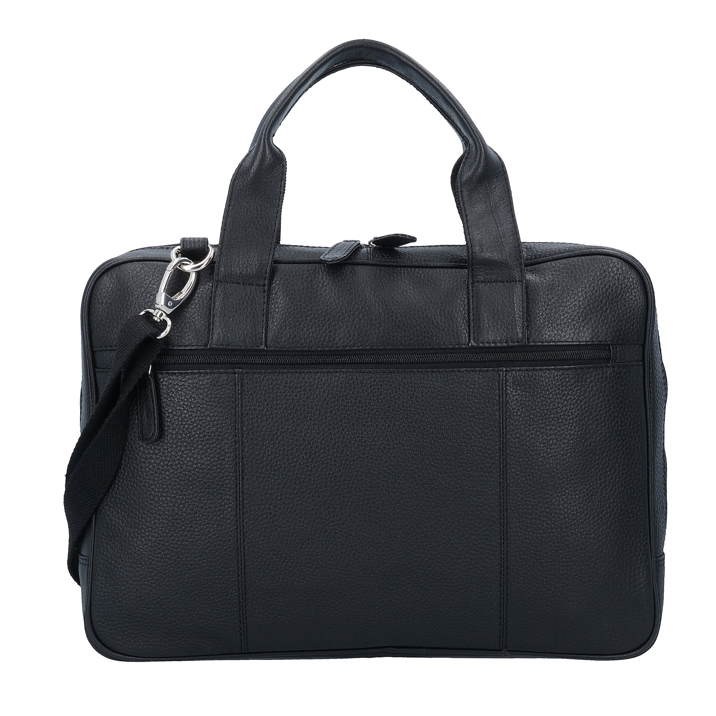 Porte-documents Dermata en noir : devant