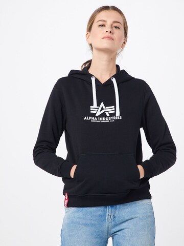 ALPHA INDUSTRIES Sweatshirt i svart: framsida