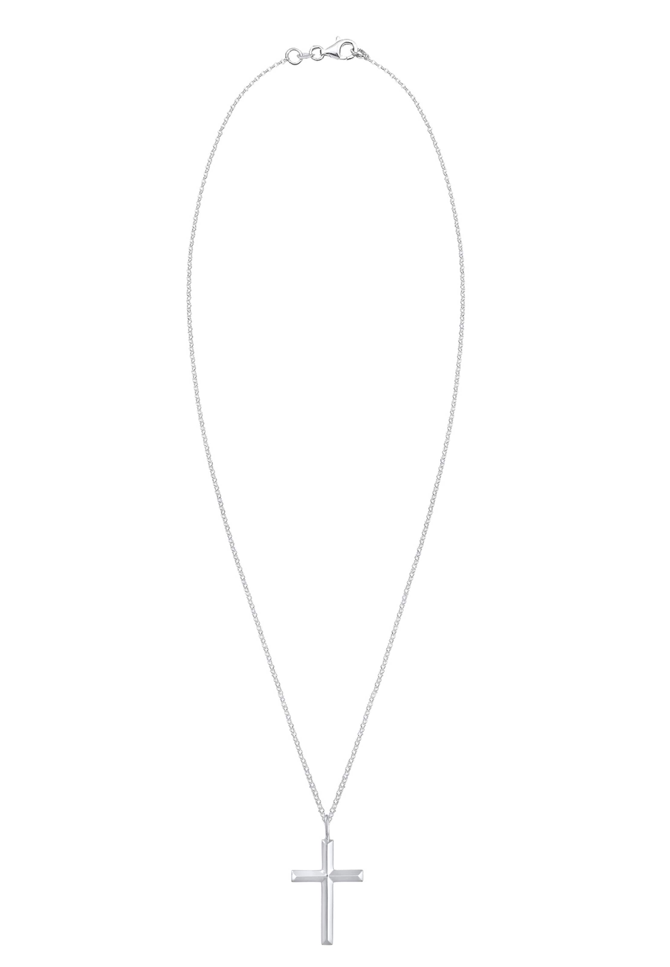 KUZZOI Halsband 'Kreuz' i silver: framsida