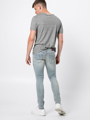 G-Star RAW Skinny Jeans '3301 Deconstructed' in Blauw: terug