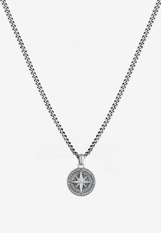 KUZZOI Halskette 'Kompass' in Silber