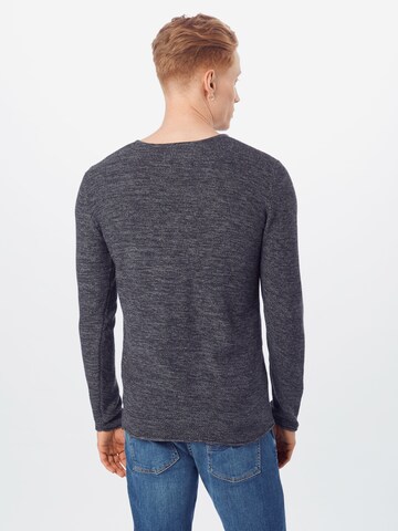 INDICODE JEANS Regular Fit Pullover 'Christian' i grå: tilbage