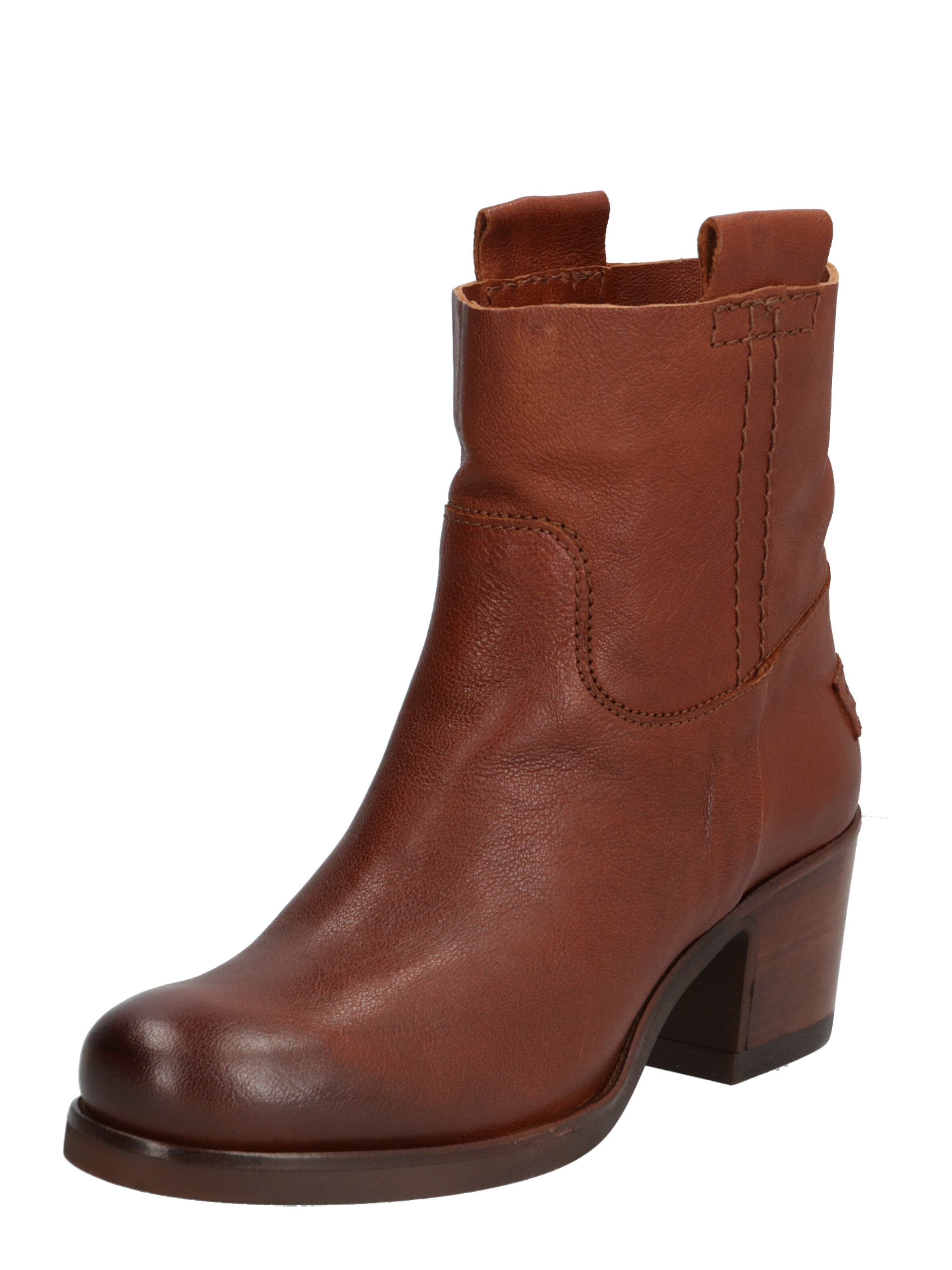 SHABBIES AMSTERDAM - Enkellaarsjes in de kleur Cognac