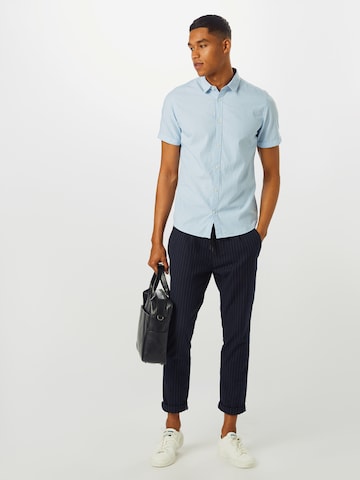 mėlyna TOM TAILOR Standartinis modelis Marškiniai 'Floyd'