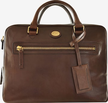The Bridge Document Bag in Brown: front