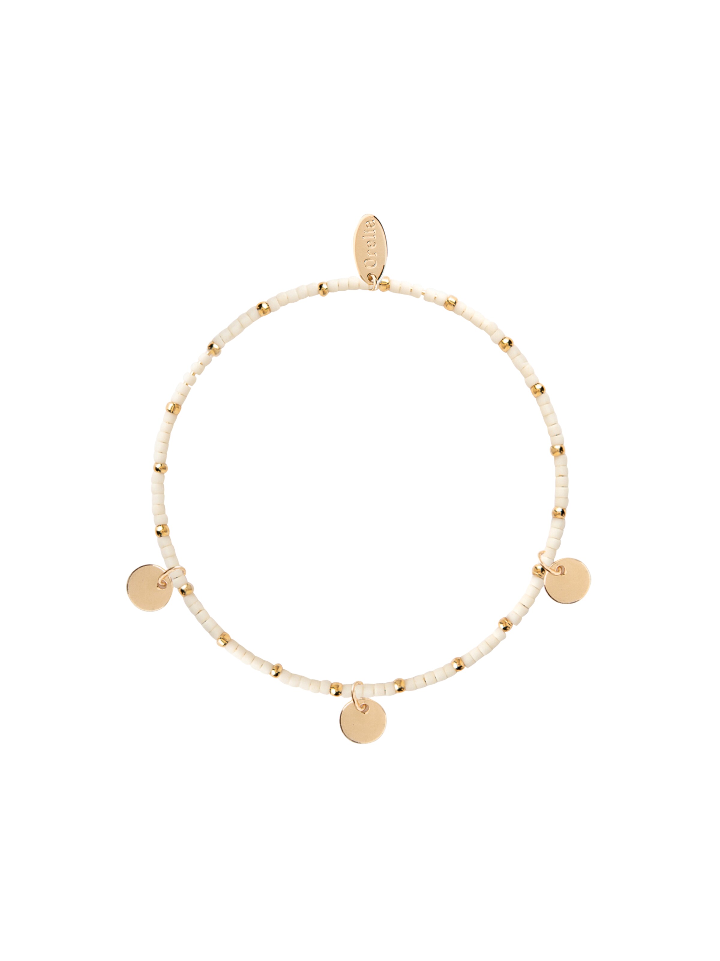 Orelia - Armband 'Seedbead Coin' in de kleur Goud