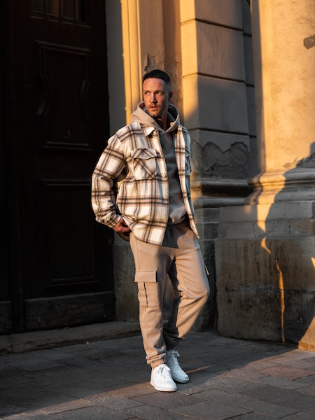 Daniel Fuchs - Checkered Beige Comfort Look by DAN FOX APPAREL