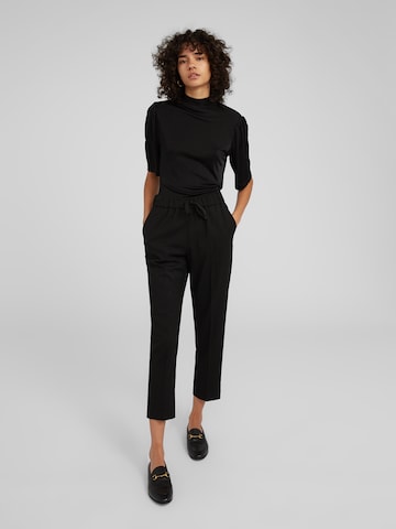 EDITED Regular Trousers with creases 'Alvina' in Black