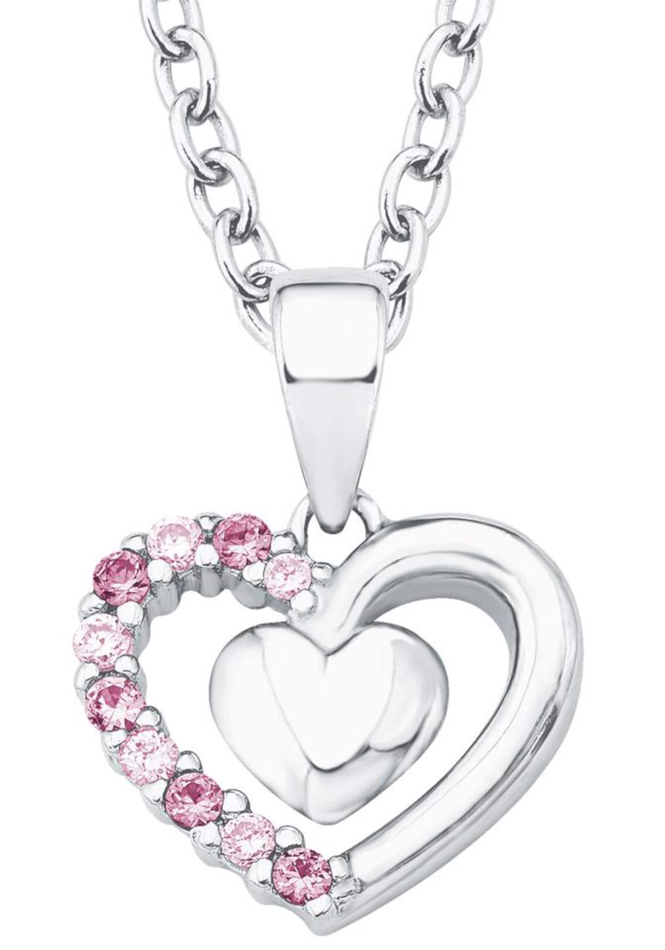 PRINZESSIN LILLIFEE Herzkette »2017951« in Silber: Vorderseite