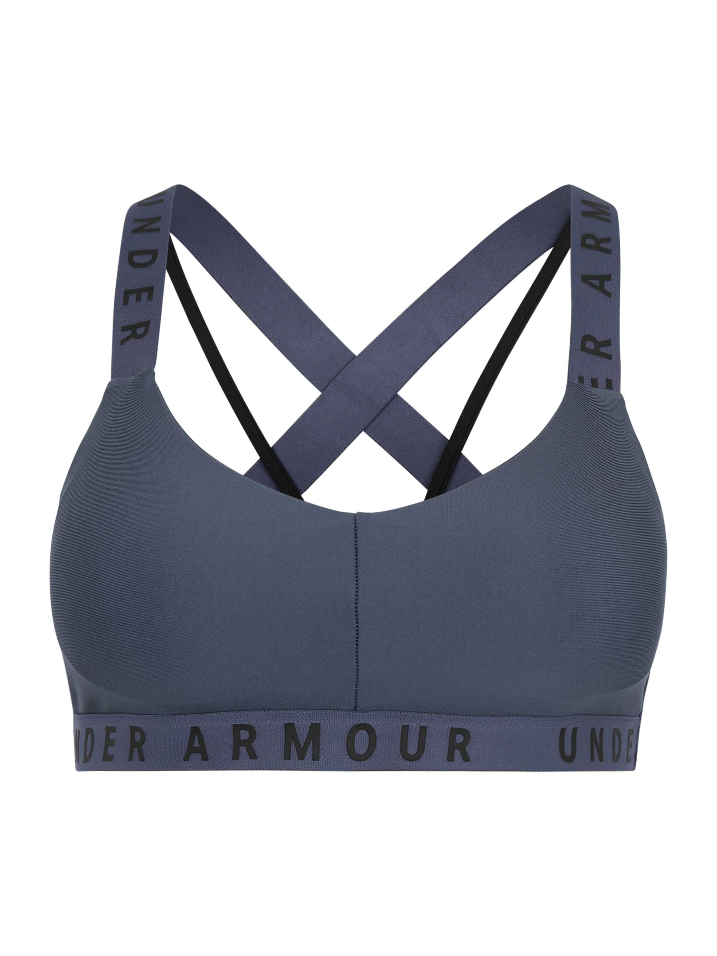 UNDER ARMOUR - Sport-BH 'Wordmark Strappy Sportlette' in dunkelgrau