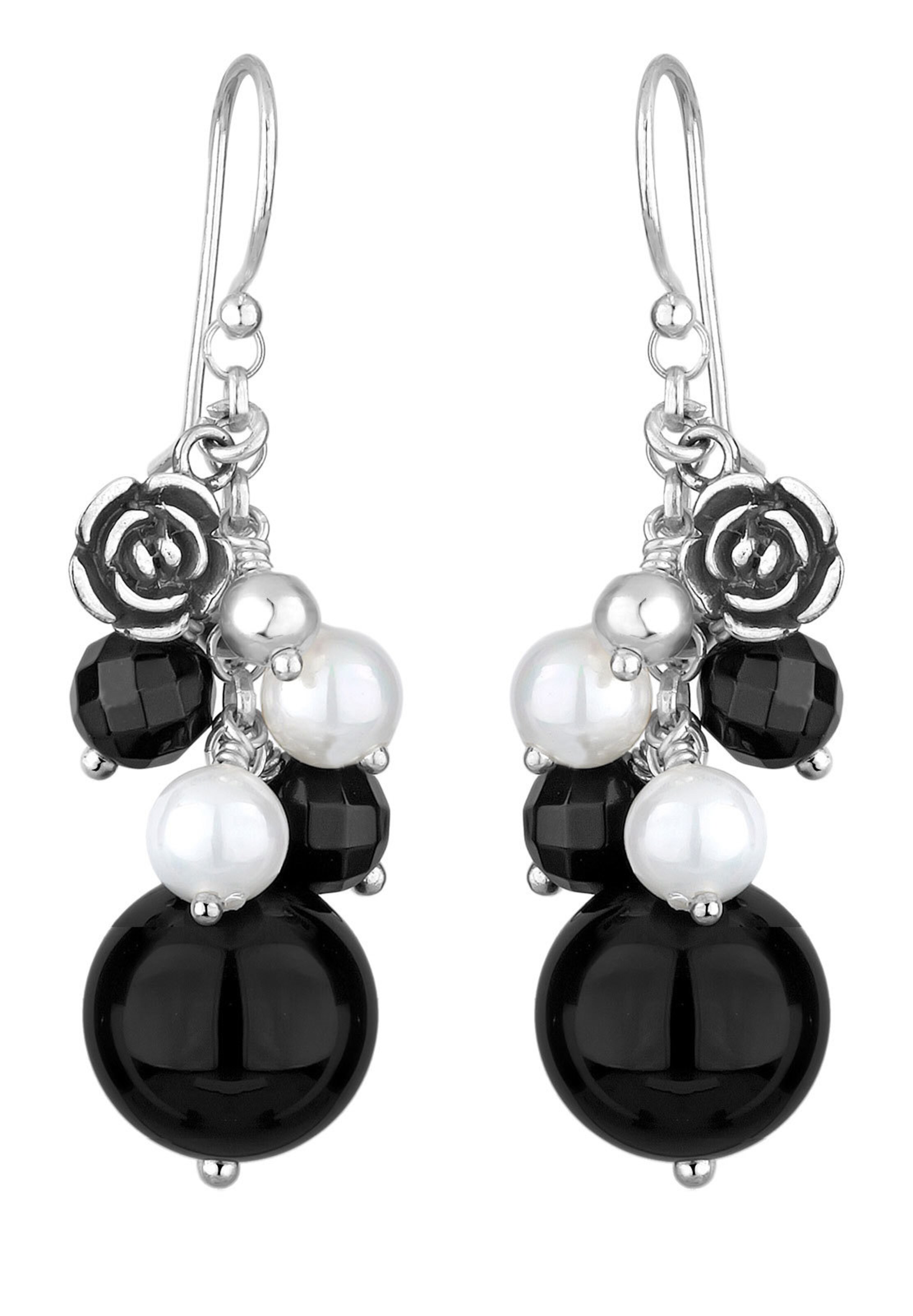 ELLI Oorbellen in Zwart: voorkant