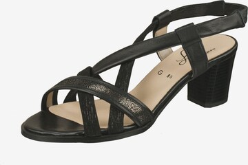 Lei by tessamino Strap Sandals 'Belinda' in Black: front