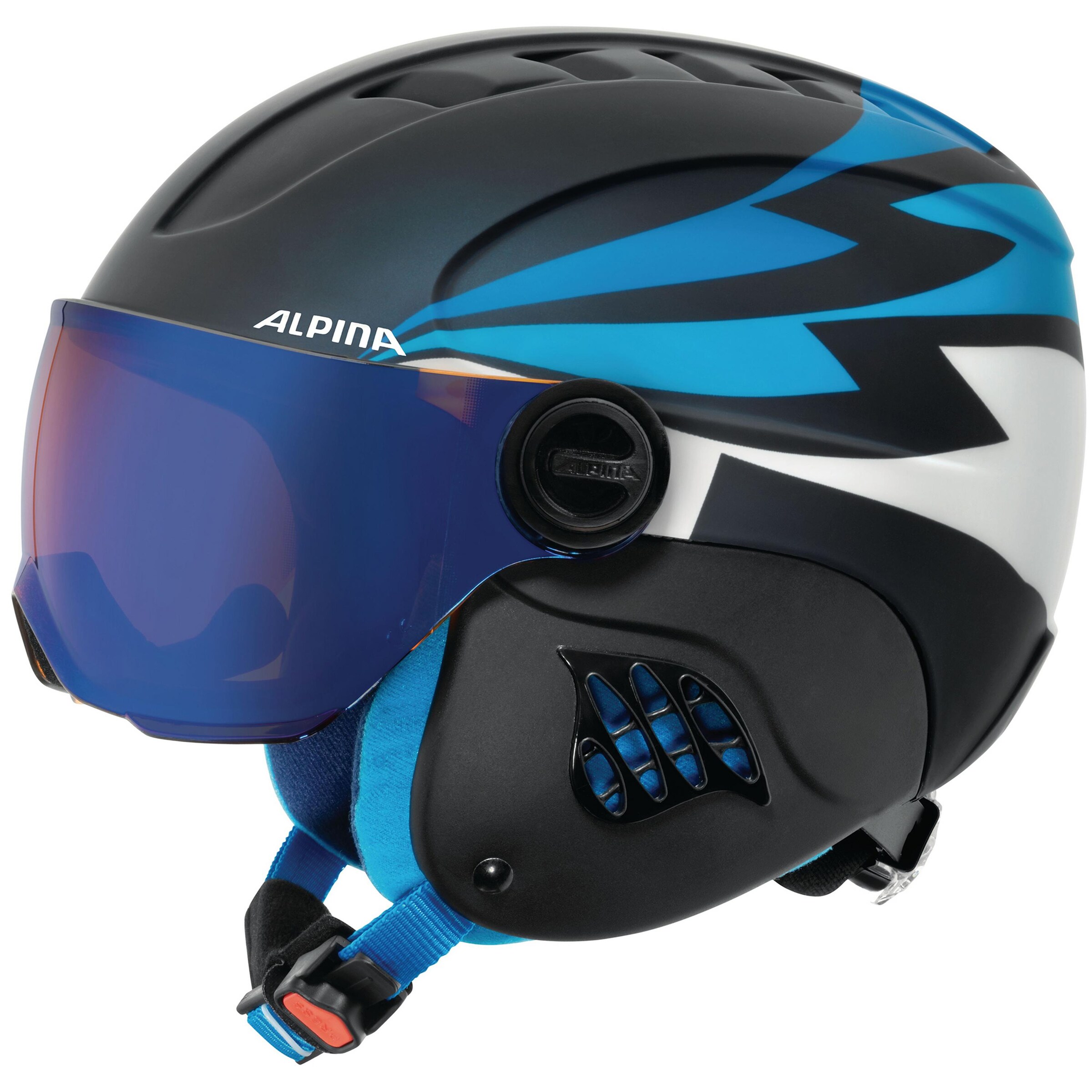 Alpina - Skihelm 'Carat Le Visor HM' in blau