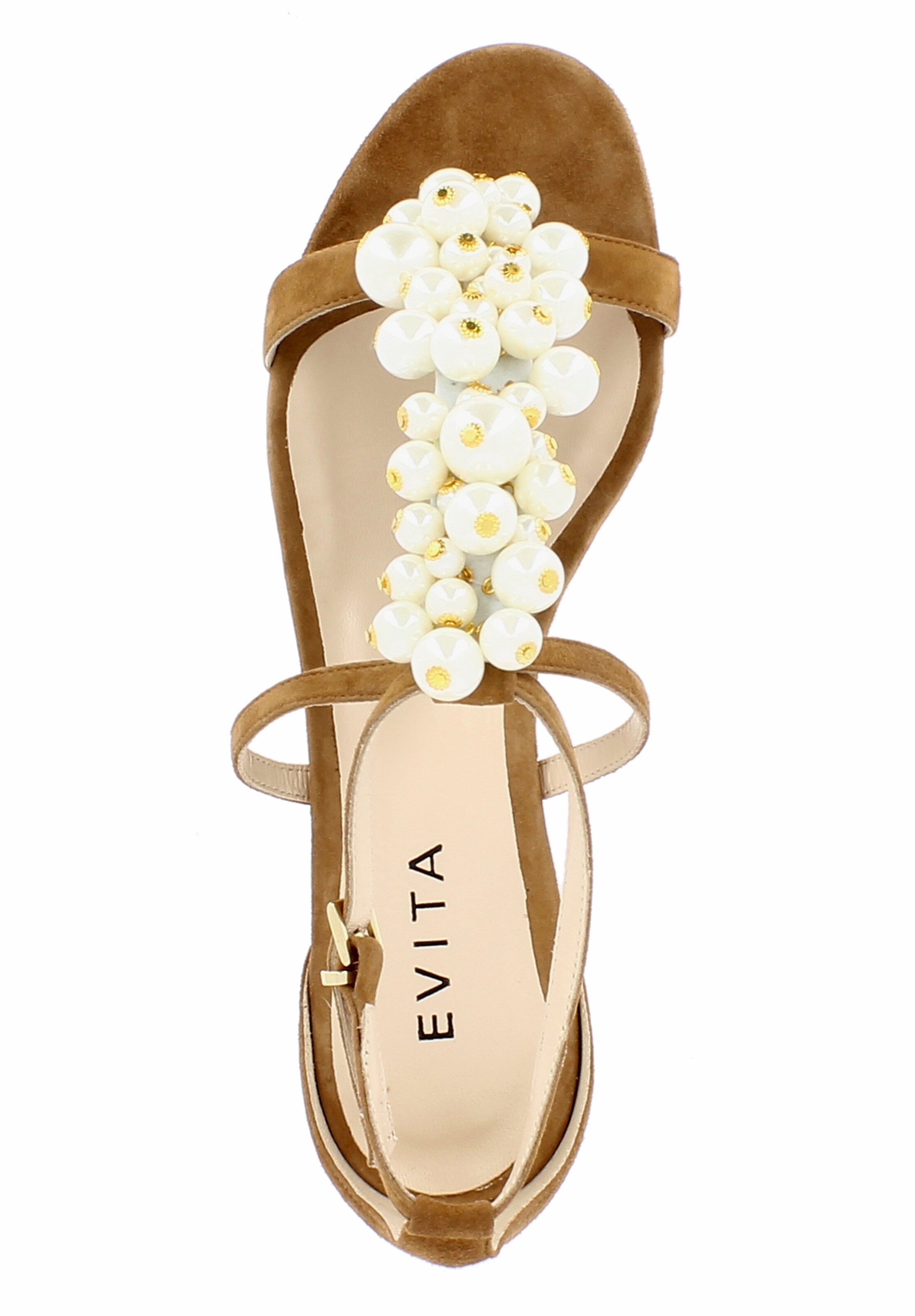 EVITA Strap sandal 'SALVINA' in Brown