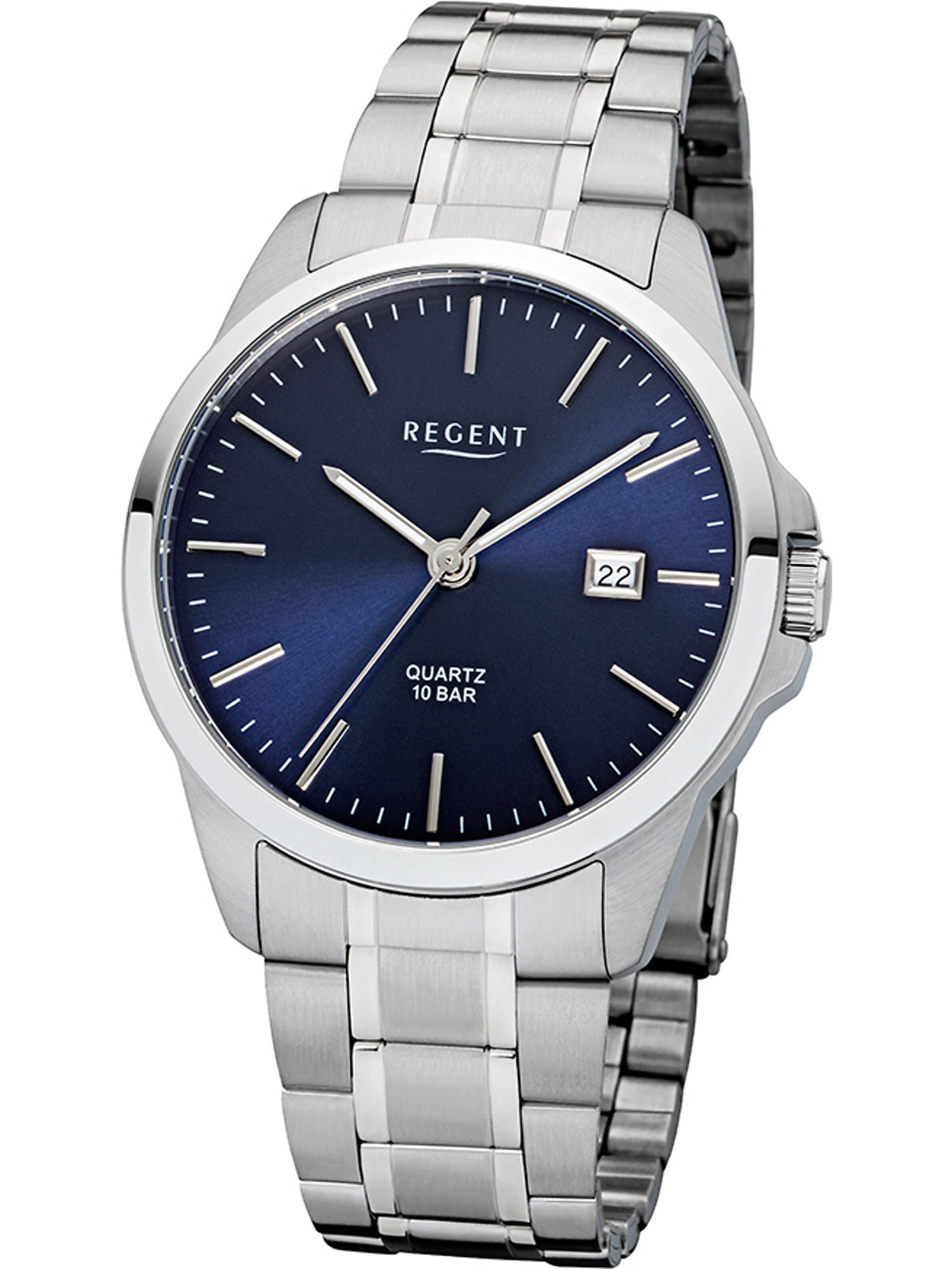 REGENT Uhr in Silber: Vorderseite