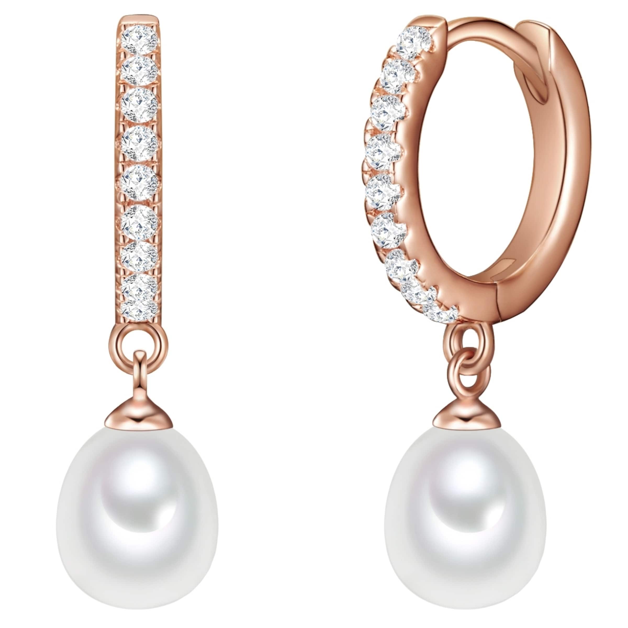 Valero Pearls Earrings in Gold: front