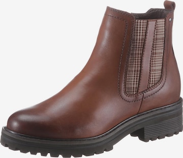 JANA Chelsea Boots 'Brake' in Brown: front