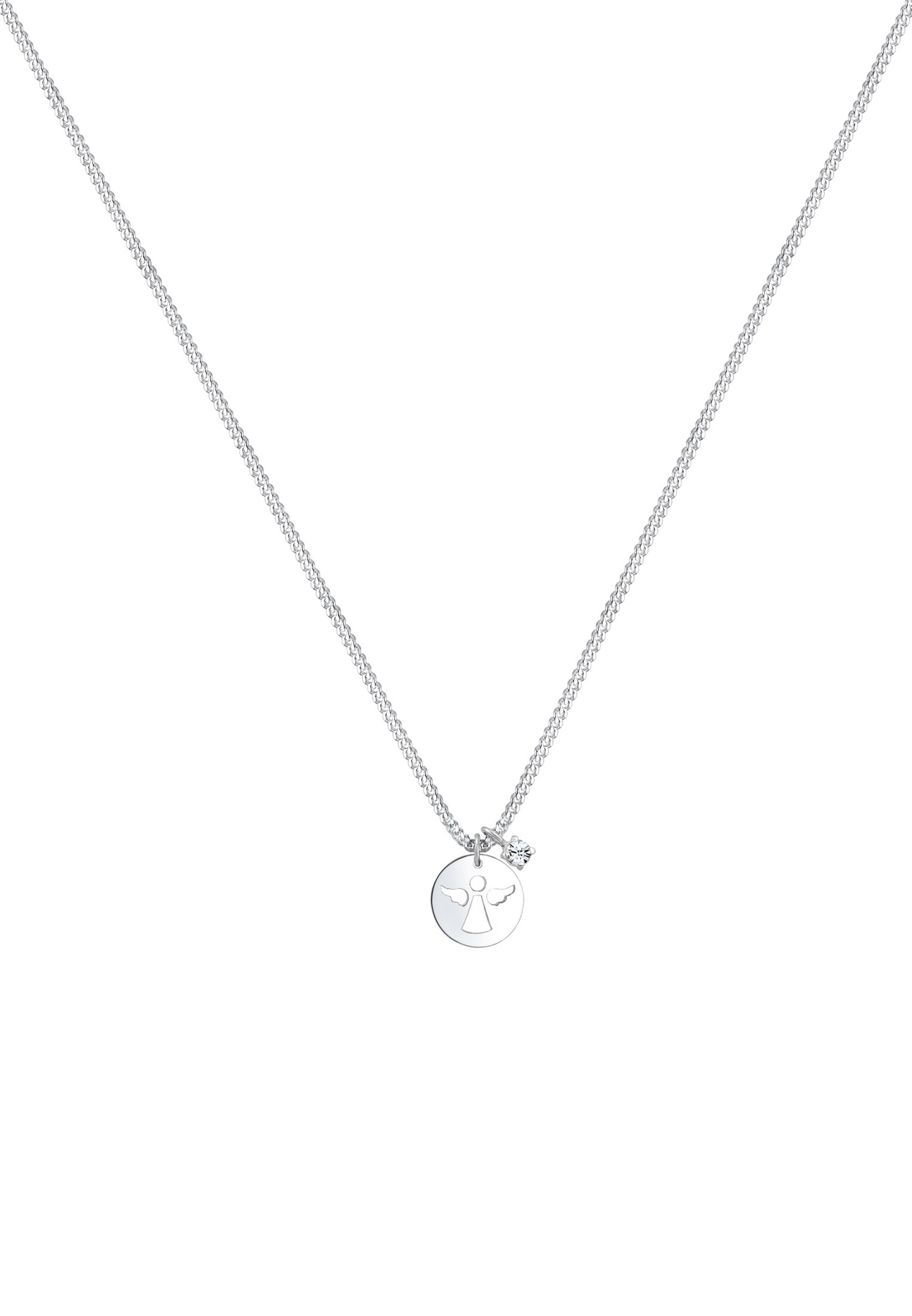 ELLI Ketting 'Engel' in Zilver: voorkant