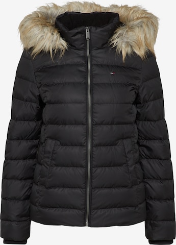 Tommy Jeans Winterjas in Zwart: voorkant