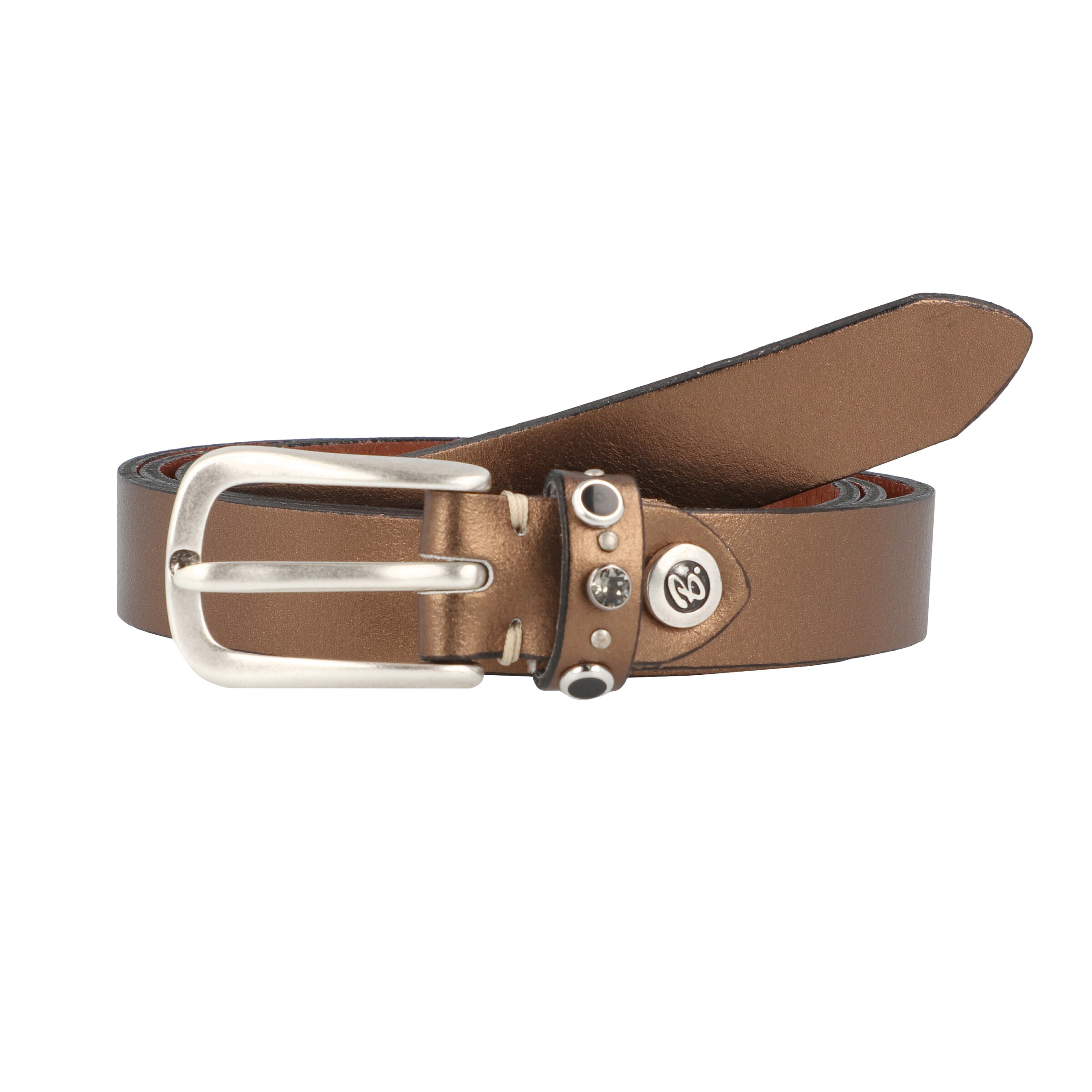 b.belt Handmade in Germany - Riem 'Jaclyn' in de kleur Brons