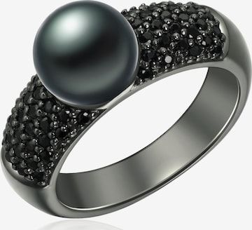 Valero Pearls Ring in Black: front