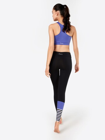 Hey Honey Skinny Workout Pants 'Surf Style' in Black: back