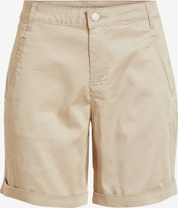 VILA Regular Broek in Beige: voorkant