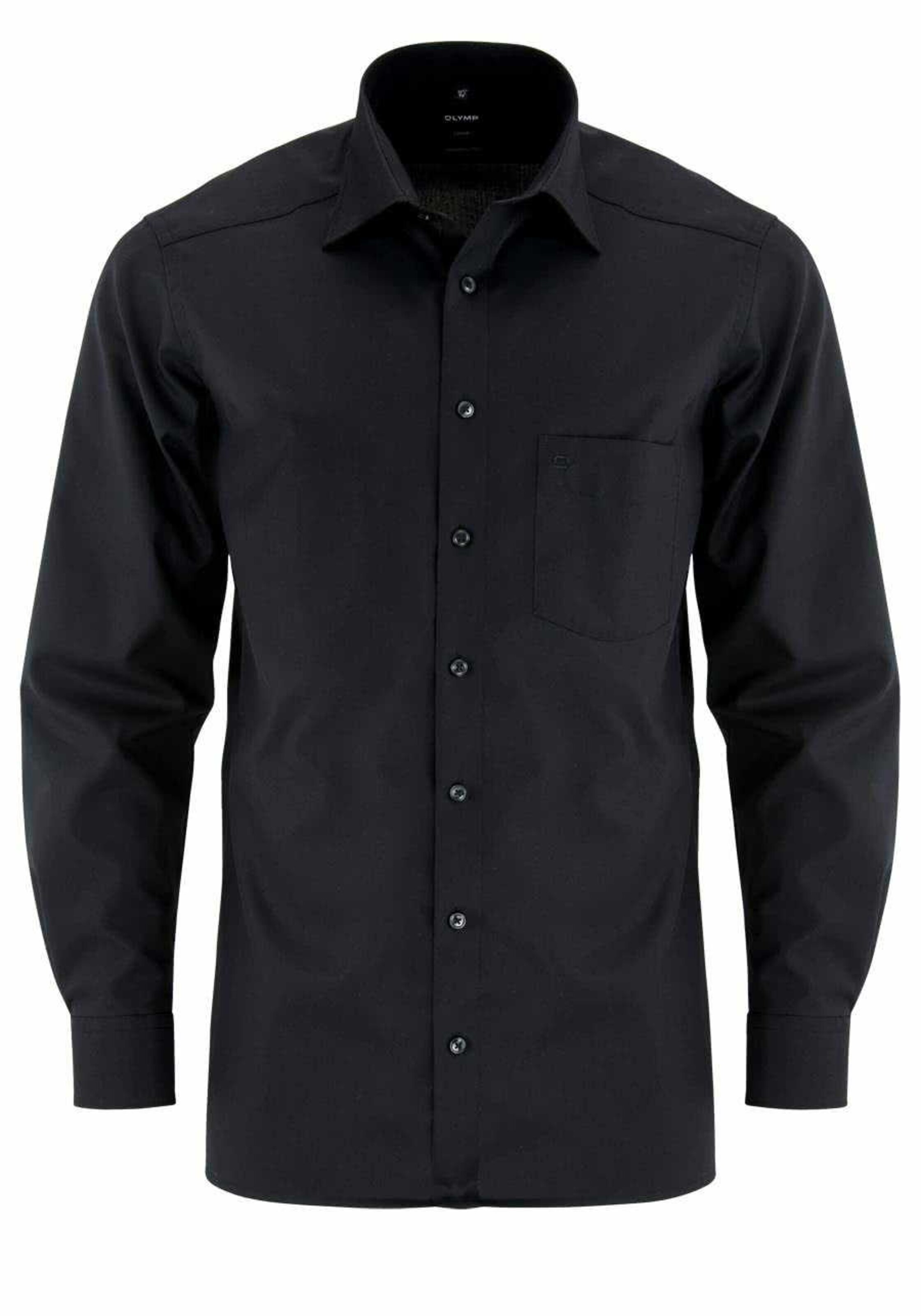 OLYMP Slim Fit Hemd 'Luxor' in Schwarz: Vorderseite
