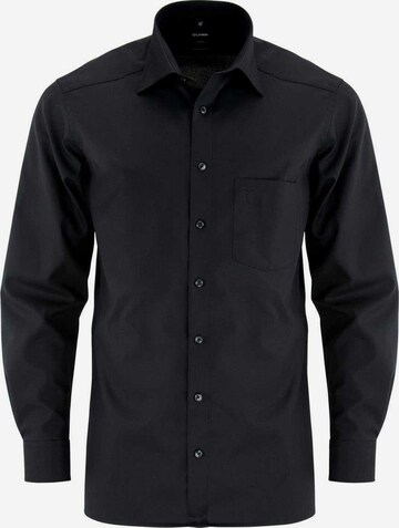 OLYMP Business Shirt 'Luxor' in Black: front