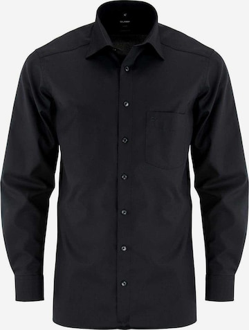 Coupe slim Chemise business 'Luxor' OLYMP en noir : devant