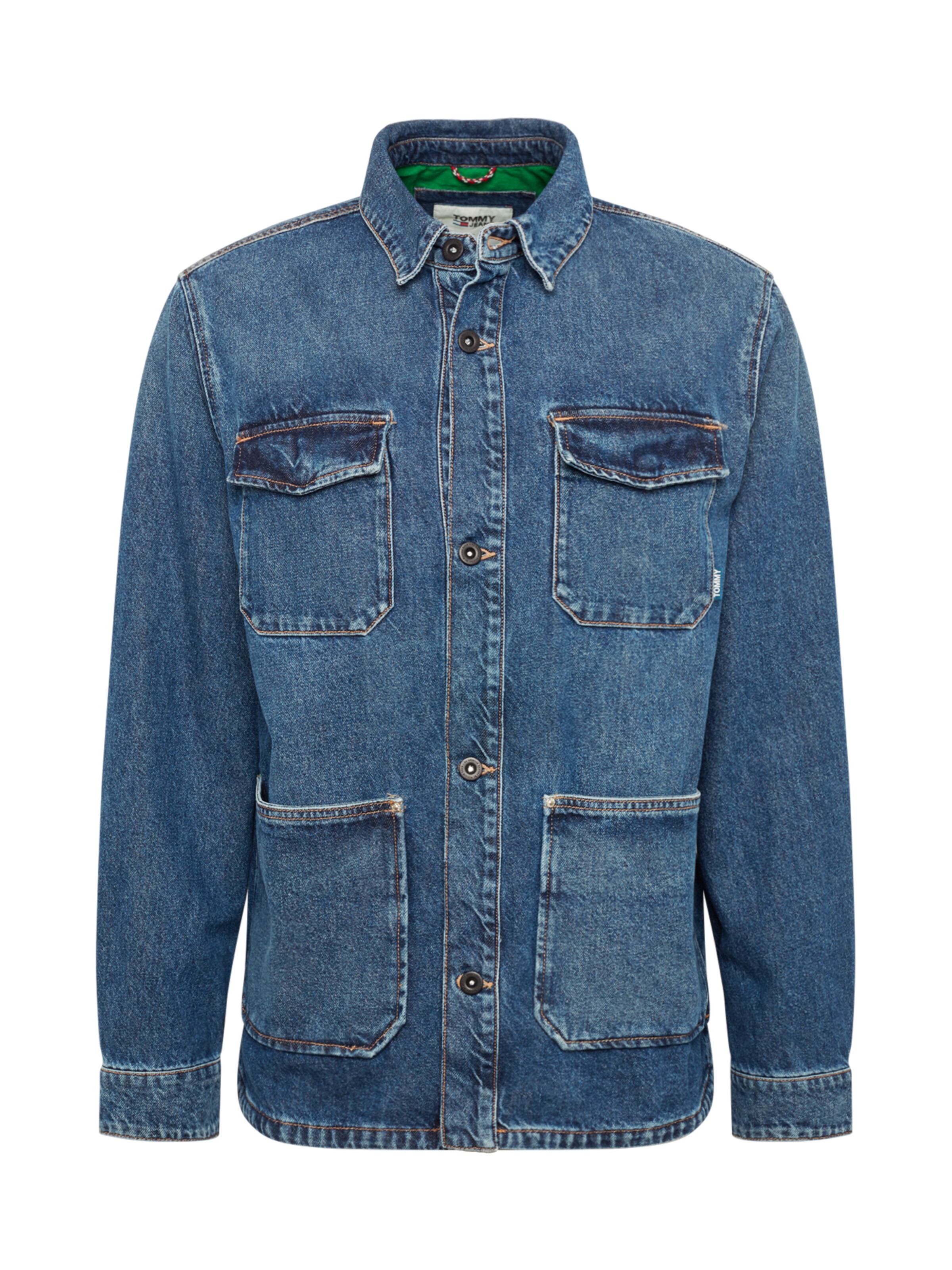Tommy Jeans - Tussenjas 'CARGO JACKET' in de kleur Blauw denim
