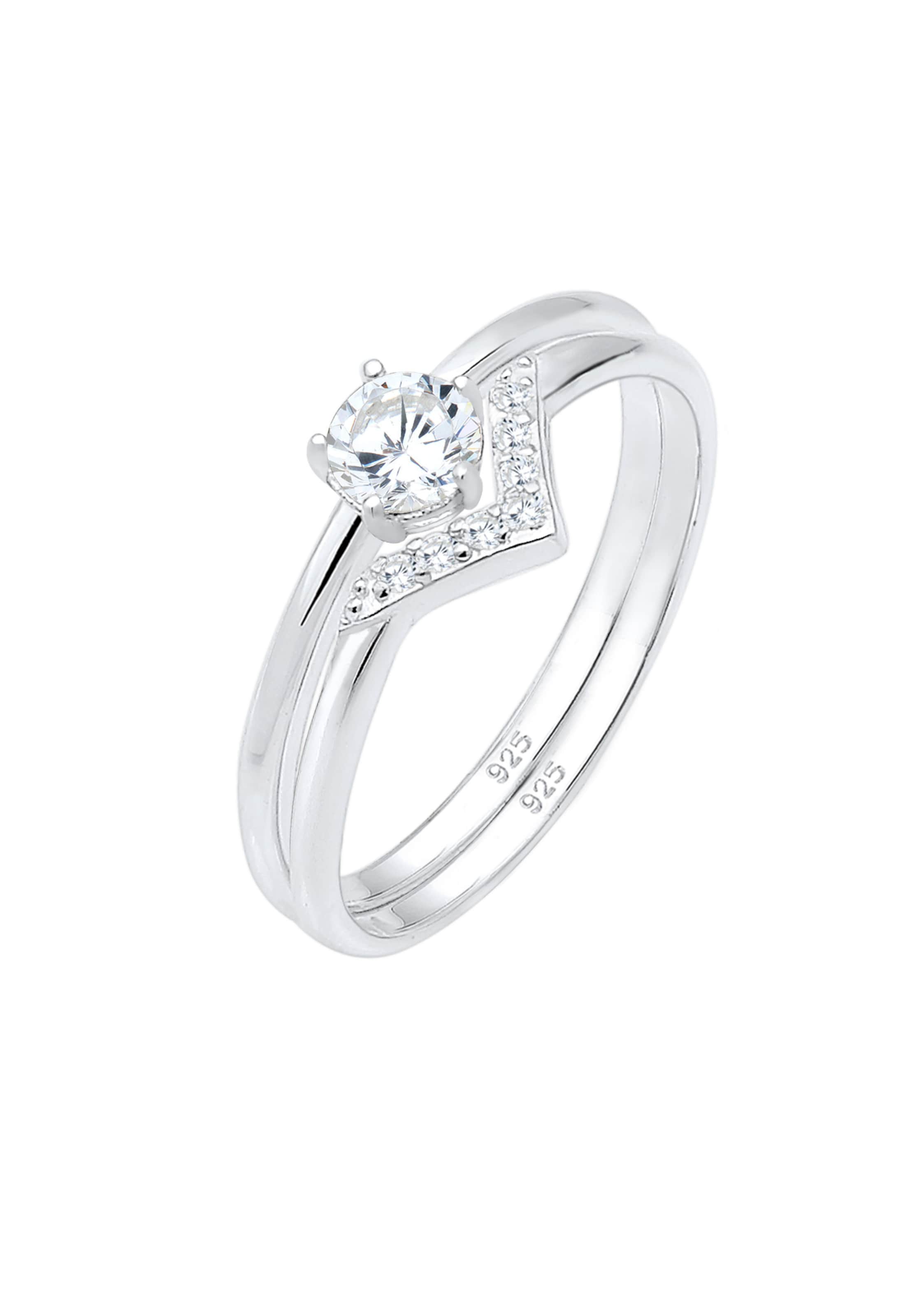 Parure de bijoux 'Dreieck' ELLI en argent : devant