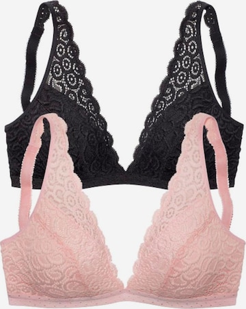 PETITE FLEUR Triangle Bra in Pink: front