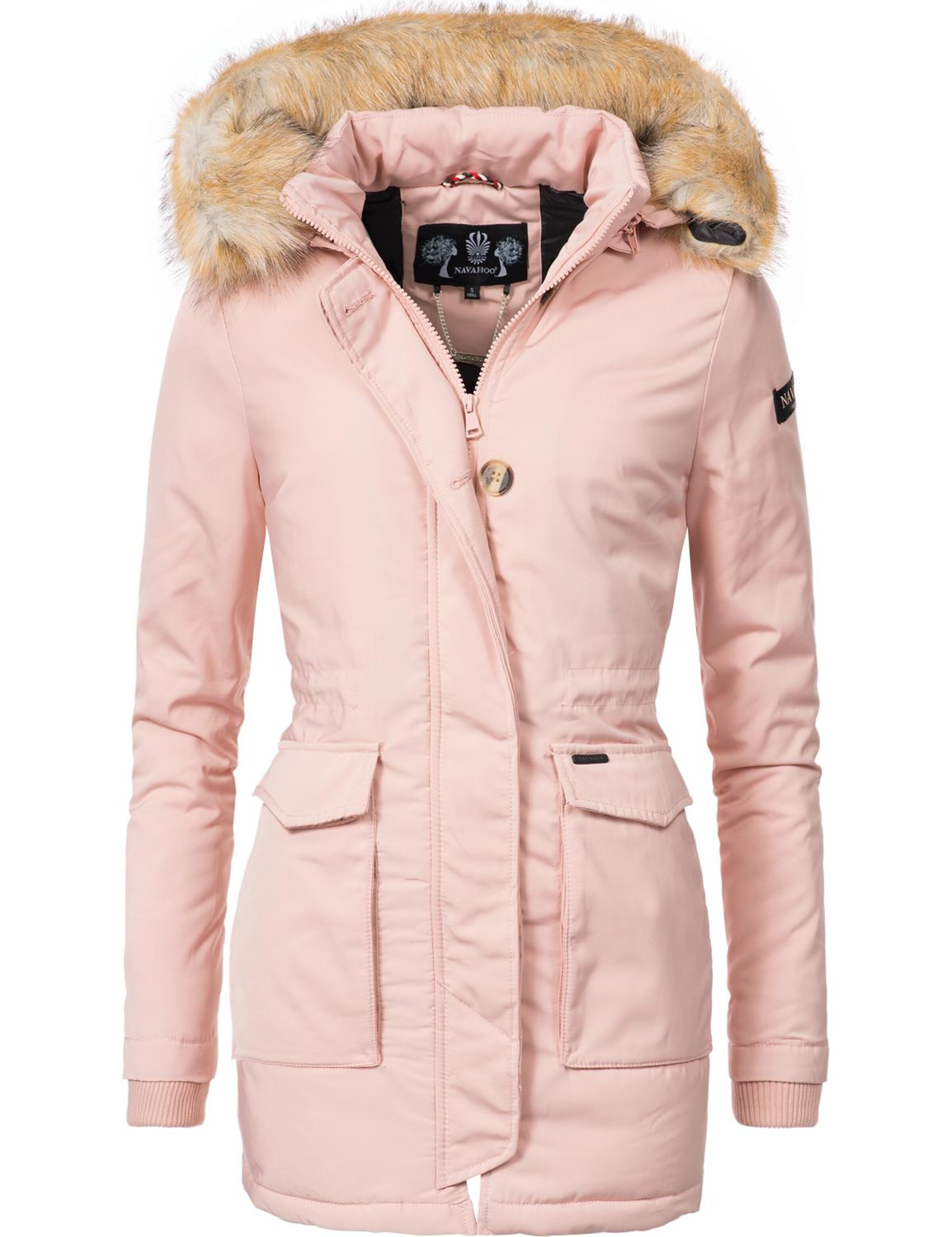 Navahoo Wintermantel Schneeengel In Rosa About You