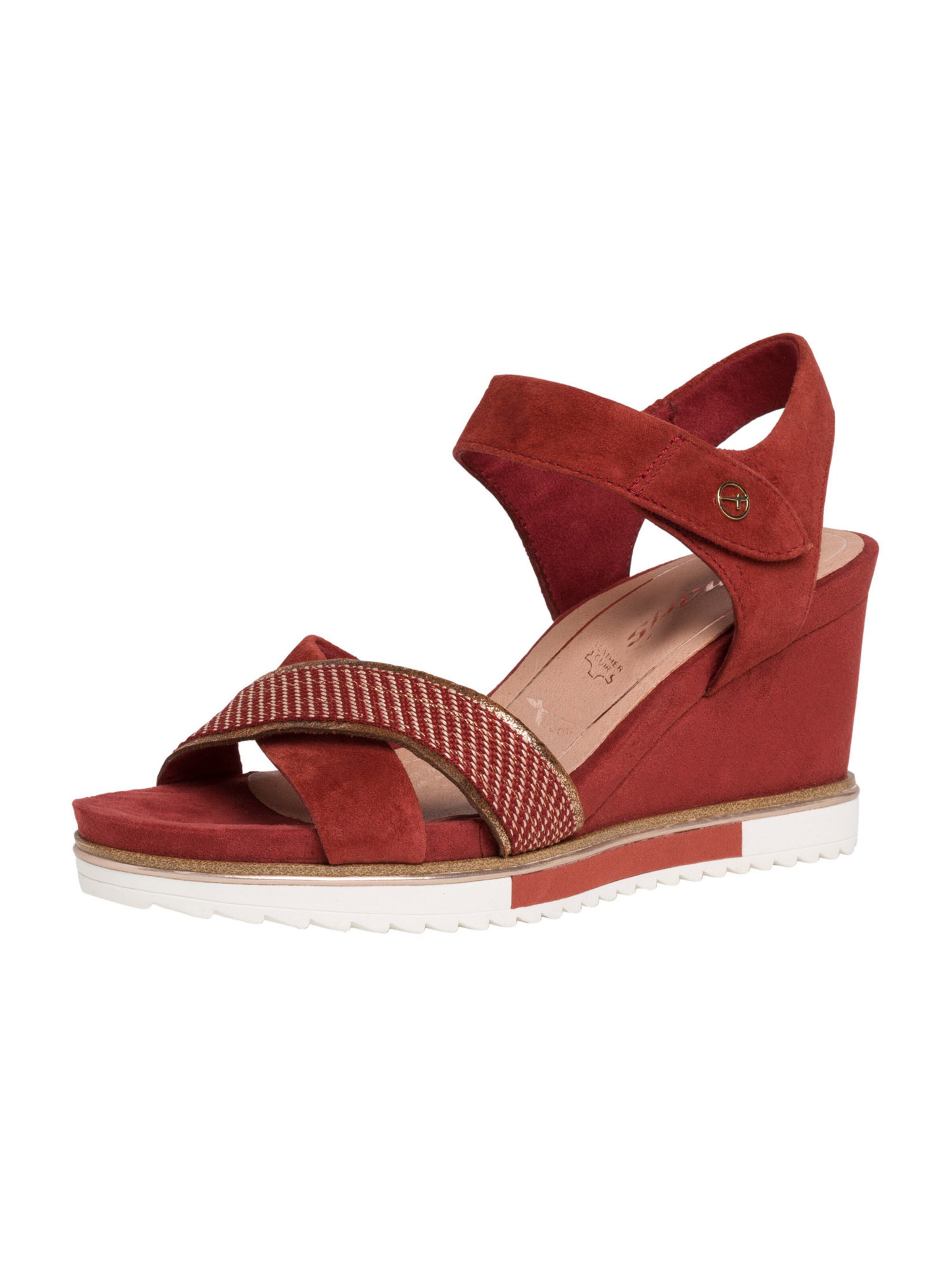 sandales rouges tamaris