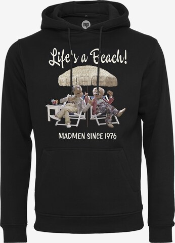 Mister Tee Hoody 'Muppets Life's a Beach' in Schwarz: predná strana