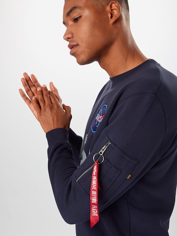 ALPHA INDUSTRIES - Sudadera 'Nasa' en azul