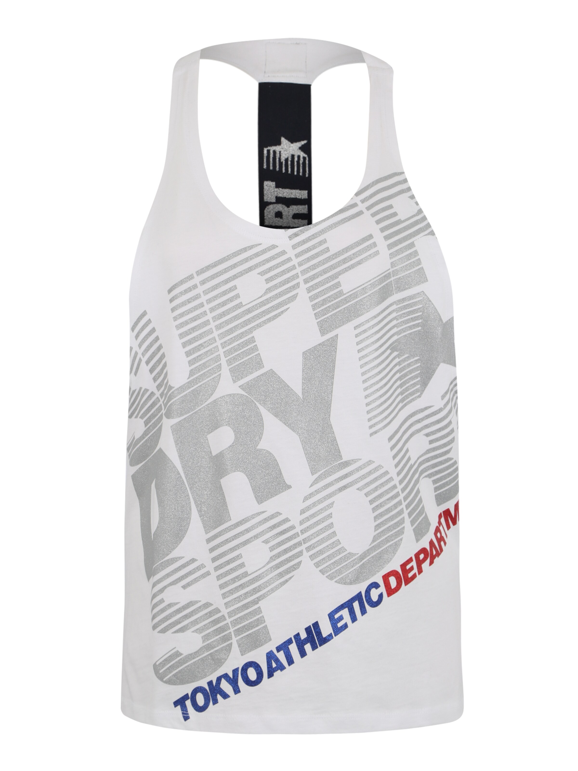 Superdry - Sporttop in de kleur Lichtgrijs