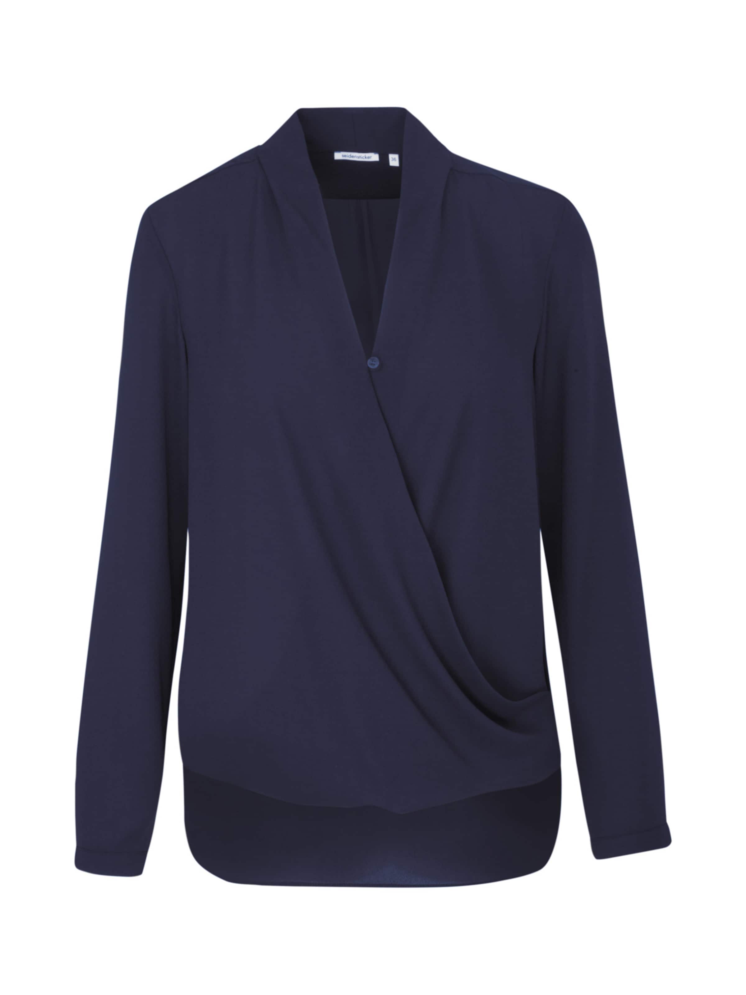 Chemisier 'Schwarze Rose' SEIDENSTICKER en bleu : devant