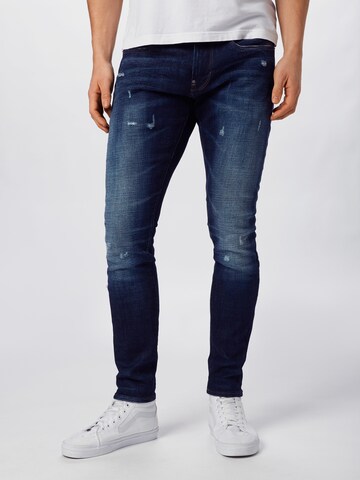 Coupe slim Jean G-Star RAW en bleu : devant