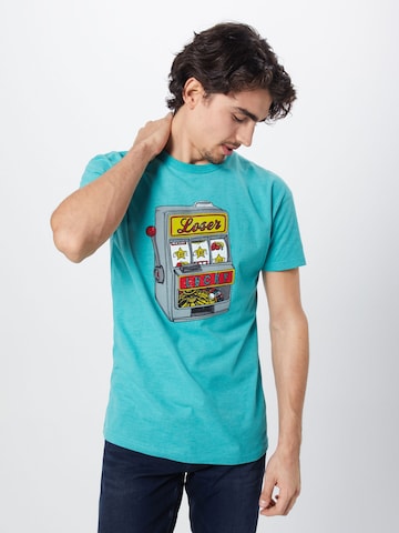 Derbe Shirt 'Lucky' in Blau: Vorderseite