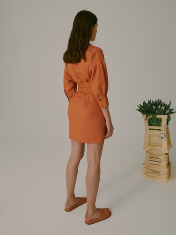 EDITED Shirt Dress 'Youko' in Orange