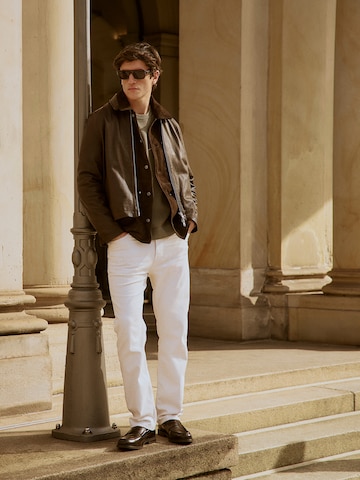 Brown Leather Jacket Look