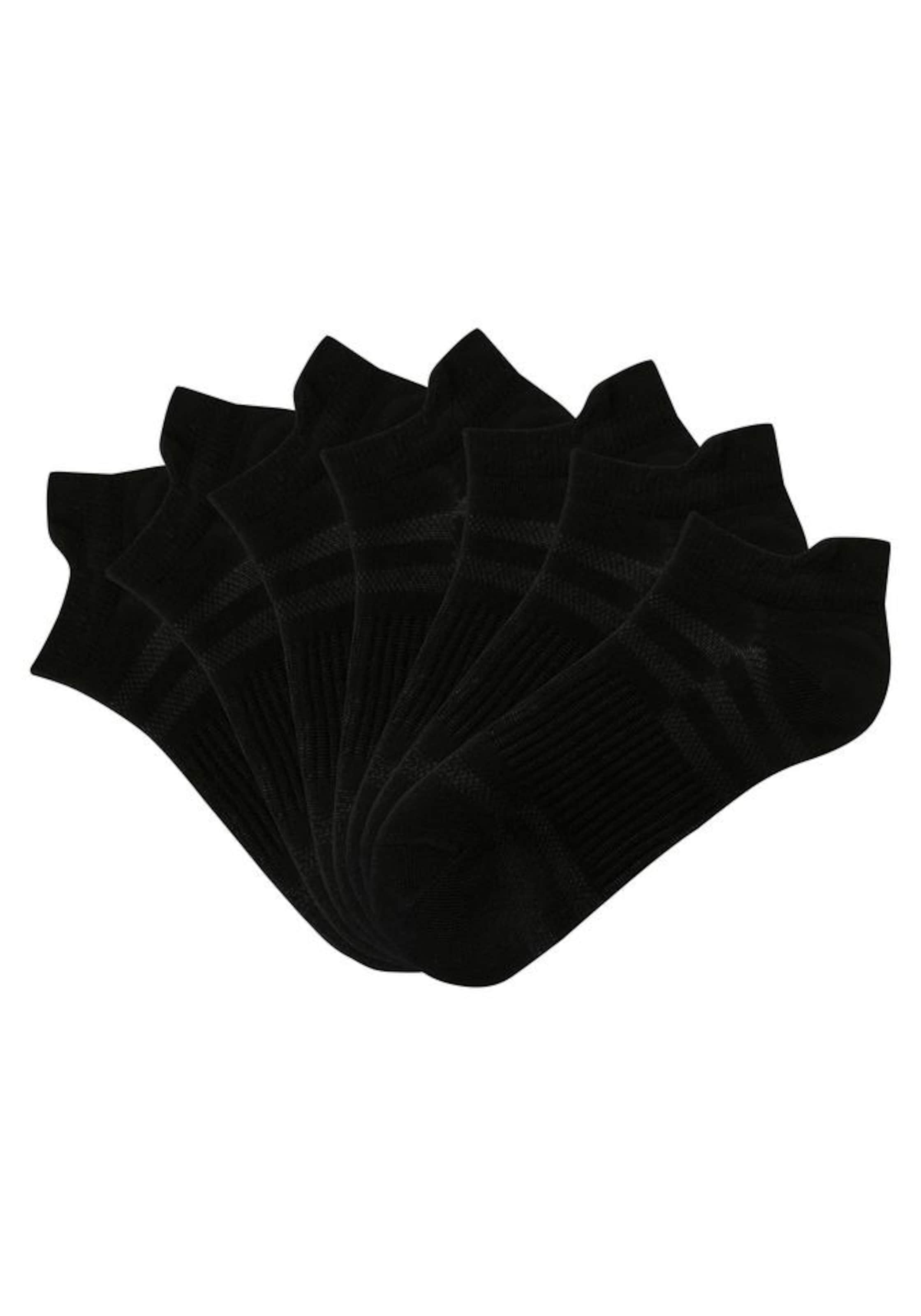 LASCANA ACTIVE Athletic Socks in Black: front