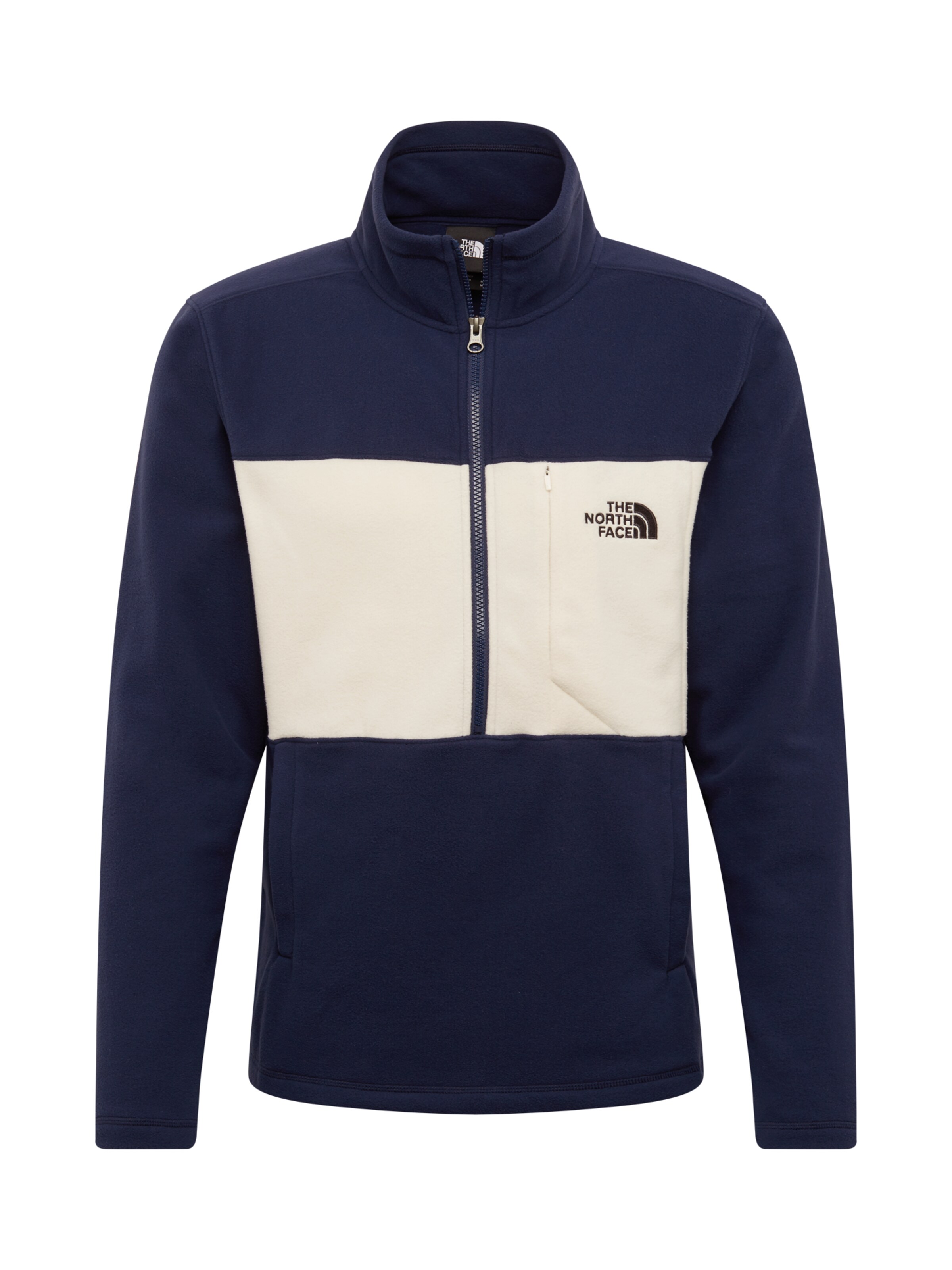 THE NORTH FACE - Sweatshirt 'Blocked Tka 100 1/4 Zip' in de kleur Crème