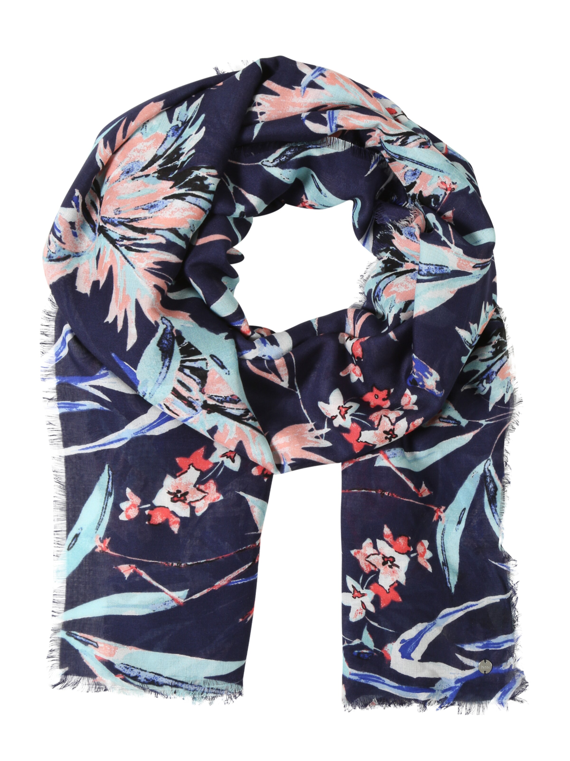 ESPRIT - Doek 'FlowPrntFlamiSc' in de kleur Donkerblauw