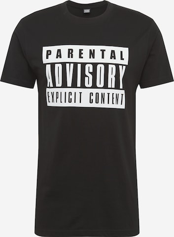 T-Shirt 'Parental Advisory' Mister Tee en noir : devant