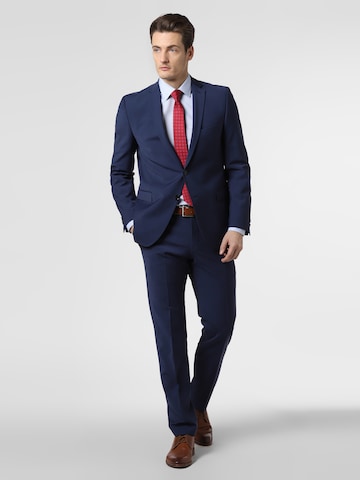 Finshley & Harding Regular Business-colbert ' Steven ' in Blauw: voorkant