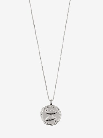 Pilgrim Necklace 'Pisces Zodiac Sign' in Silver
