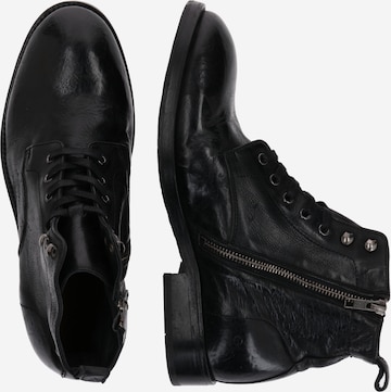 Hudson London أحذية برباط بلون أسود